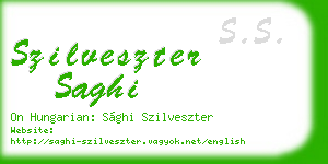 szilveszter saghi business card